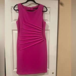 Ivanka Trump Fuchsia Pleated Midi Dress